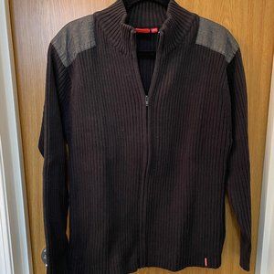 Report Men's Full Zip Mock Turtleneck Sweater L